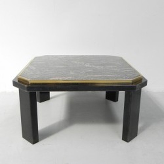 Image 1 of Fedam coffee table Hollywood Regency marble in steel frame