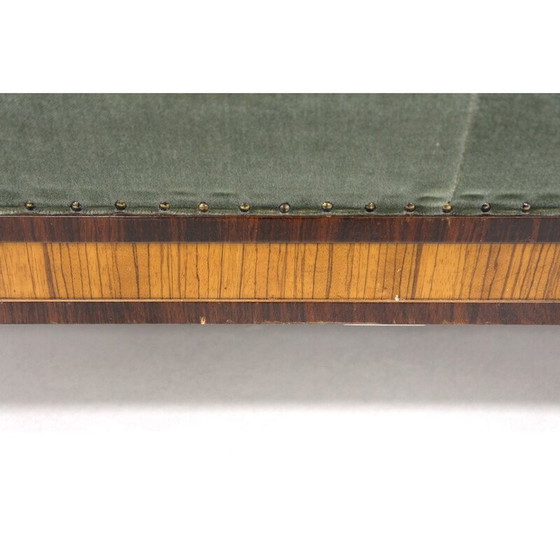 Image 1 of Scandinavian vintage 3 seater sofa in rosewood and velvet for the Swedish Grace house, Sweden 1930