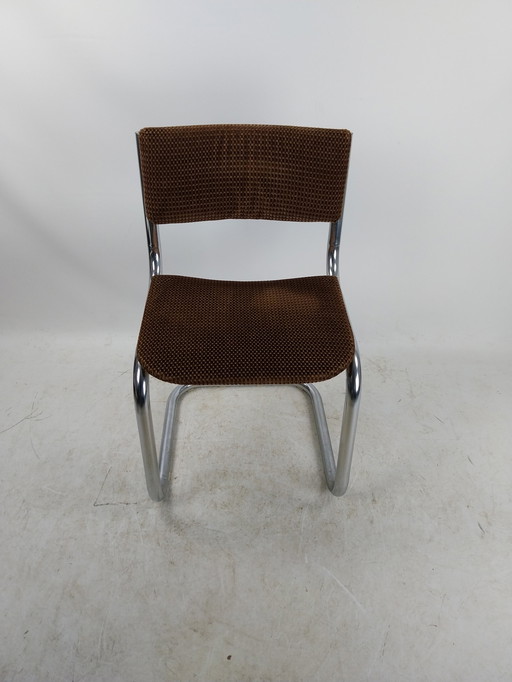 5 X Italian Tube Frame Chairs 1970'S.