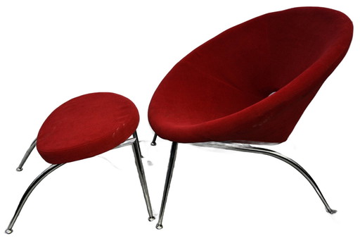 Red designer UFO chair