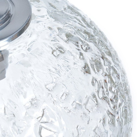 Image 1 of Vintage metal and glass ceiling lamp for Doria, Germany 1970