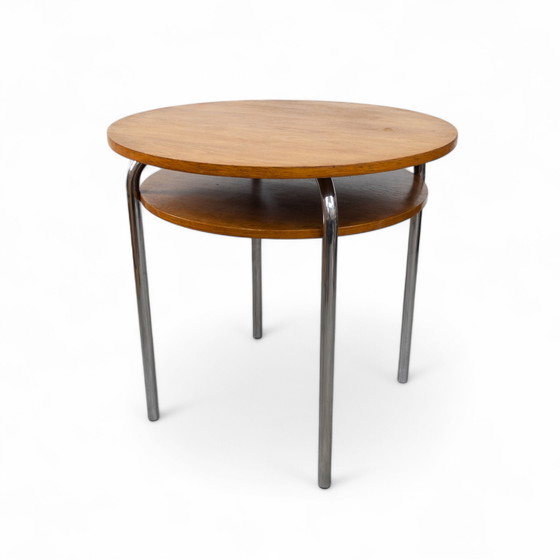 Image 1 of Bauhaus Tubular Steel Table By Petr Vichr, 1930S