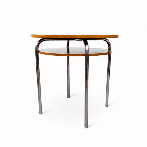 Image 1 of Bauhaus Tubular Steel Table By Petr Vichr, 1930S