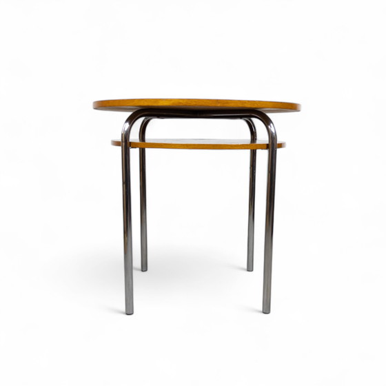 Image 1 of Bauhaus Tubular Steel Table By Petr Vichr, 1930S