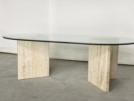 Image 1 of Table basse en travertin