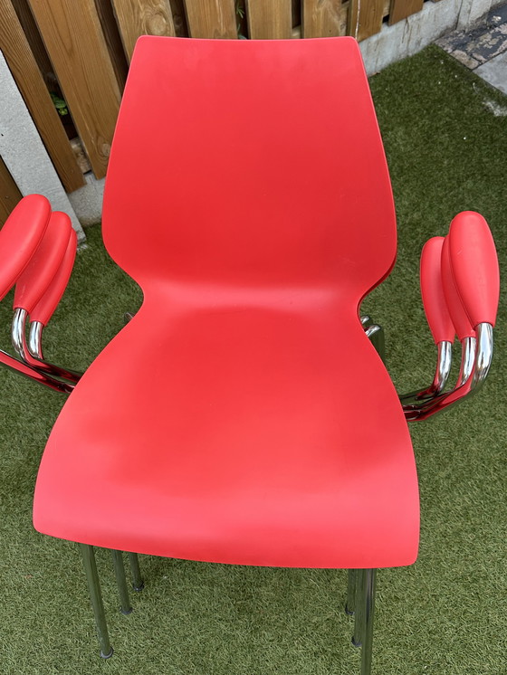 Image 1 of Kartell Maui 3 chairs with armrests.