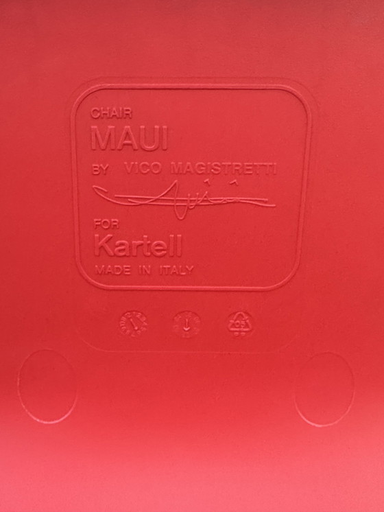 Image 1 of Kartell Maui 3 chairs with armrests.