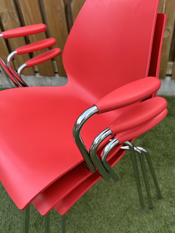 Image 1 of Kartell Maui 3 chairs with armrests.