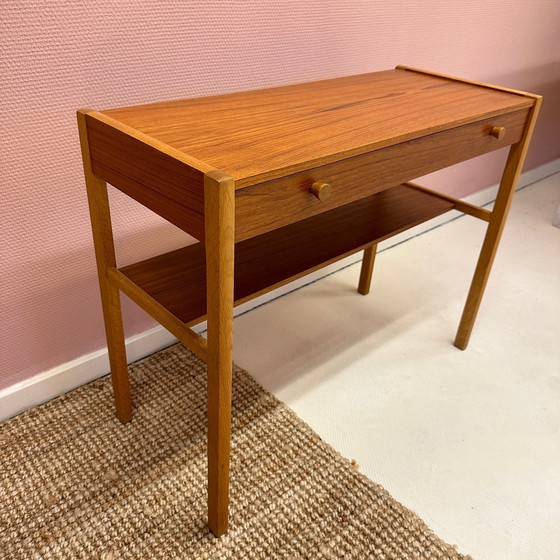 Image 1 of Swedish Mid - Century Hall Cabinet With Drawer