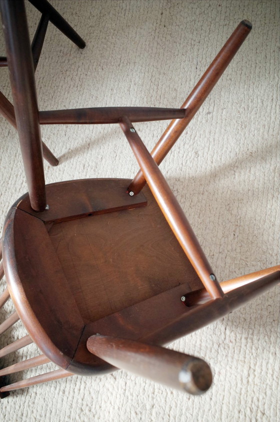 Image 1 of 3x chaises style vintage à croisillons