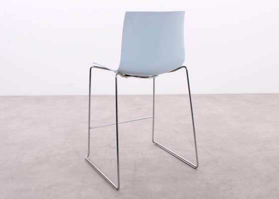 Image 1 of 2x Arper Catifa 46 bar stool low blue