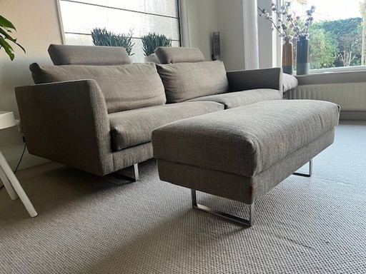 Montis Axel 3.5-seater sofa including two headrests and a footstool