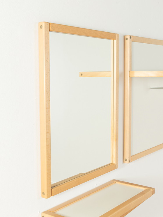 Image 1 of 3-part Flötotto "Profilsystem" clothes rack and mirror, hallway set