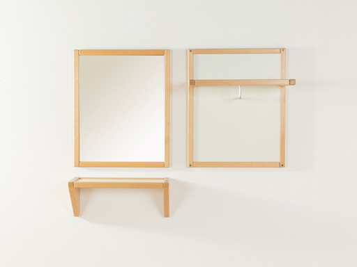 3-part Flötotto "Profilsystem" clothes rack and mirror, hallway set