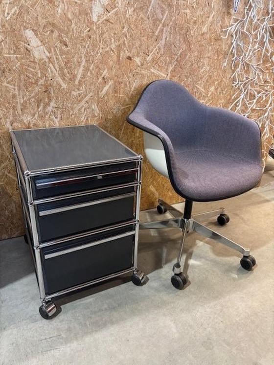 Image 1 of Vitra Pacc Desk Chair With Usm Haller Drawer Block