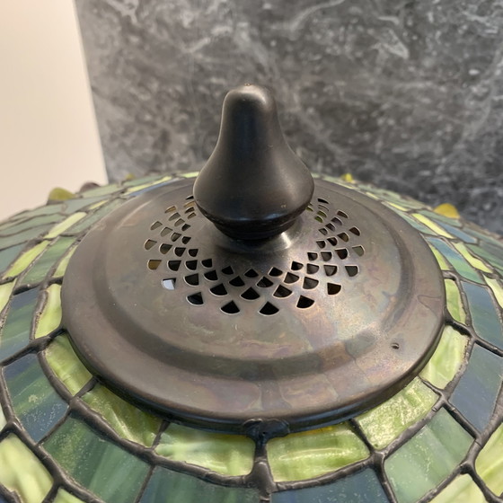 Image 1 of Very Large Dragonfly Table Lamp In Tiffany Style