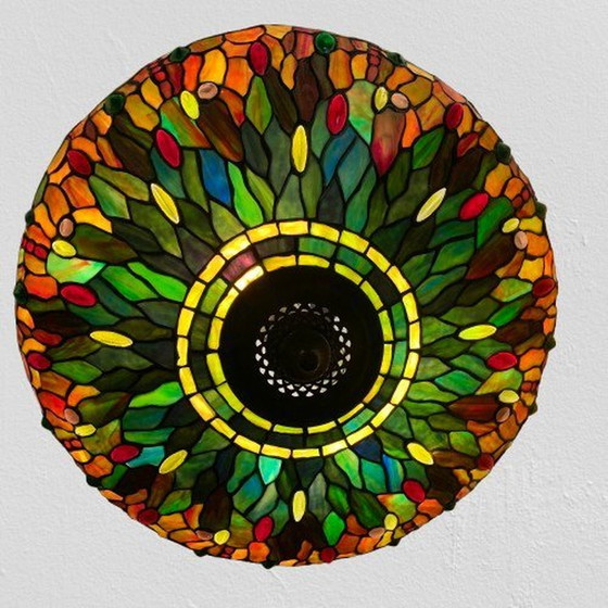 Image 1 of Very Large Dragonfly Table Lamp In Tiffany Style
