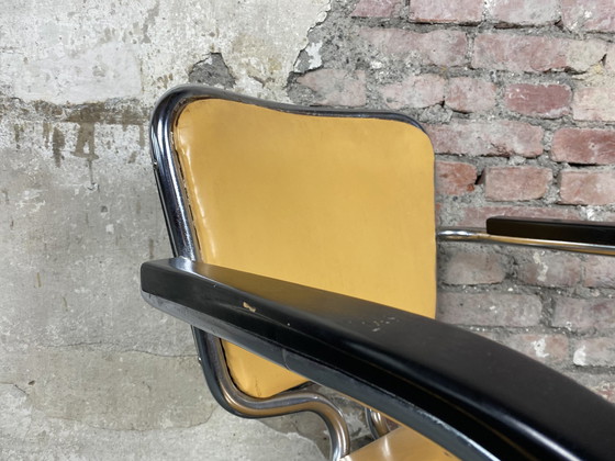 Image 1 of Vintage tubular steel armchair