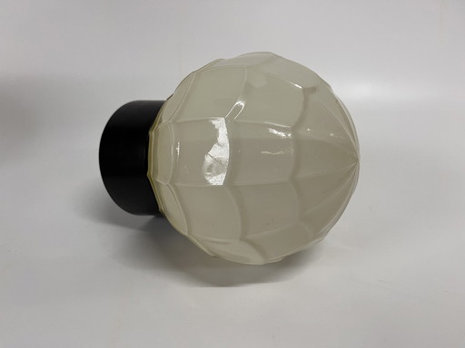 Cream Thabur Ceiling Lamp With Dark Bakelite Fixture