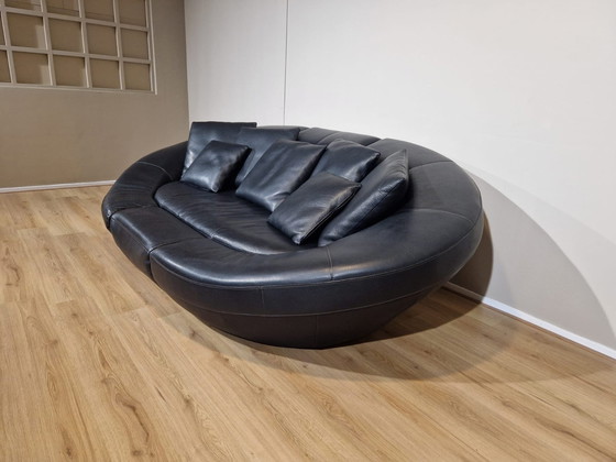 Image 1 of Italian Design Sofa 3 seater Black Leather Unique