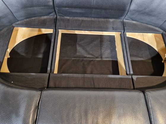 Image 1 of Italian Design Sofa 3 seater Black Leather Unique