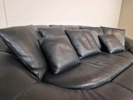 Italian Design Sofa 3 seater Black Leather Unique