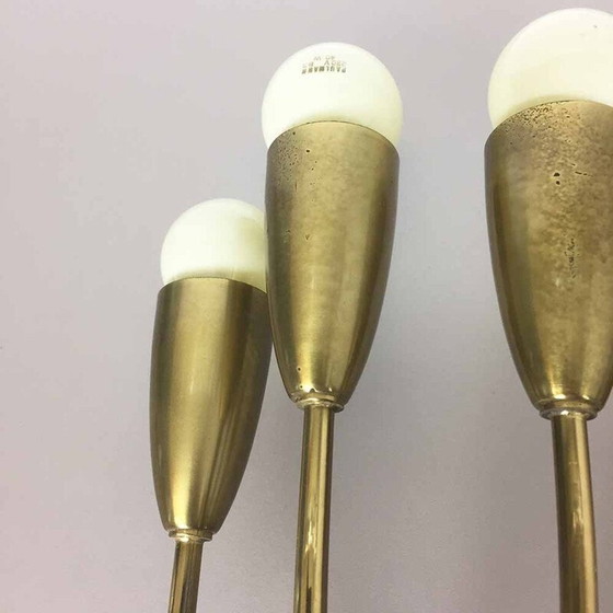 Image 1 of Vintage metal and brass wall lamp, Italian 1960