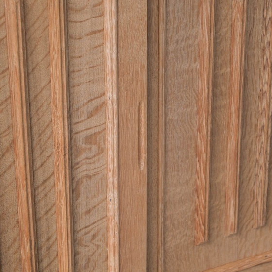 Image 1 of Vintage oak highboard with hinged doors, Denmark 1960s