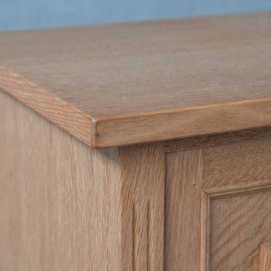 Image 1 of Vintage oak highboard with hinged doors, Denmark 1960s
