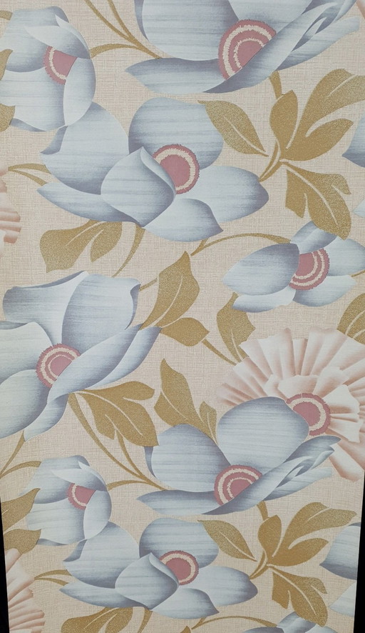 13582 Super Groovy 1970s Floral Wallpaper