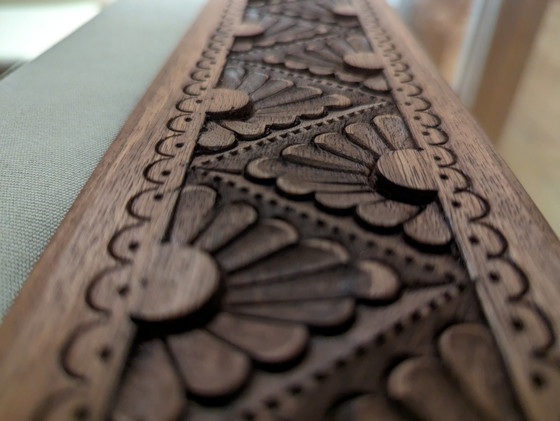 Image 1 of Zanat seating area hand-carved from walnut wood