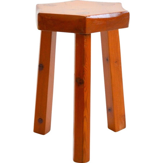 Image 1 of Vintage solid pine stool