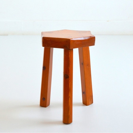 Image 1 of Vintage solid pine stool
