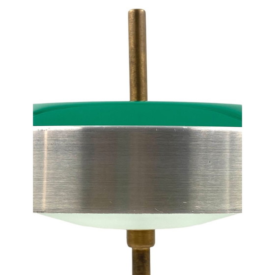Image 1 of Vintage brass and glass table lamp by Oscar Torlasco for Lumi, Italy 1960