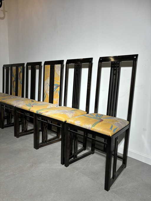 Set of six “Galaxy” Chairs by Umberto Asnago for Giorgetti