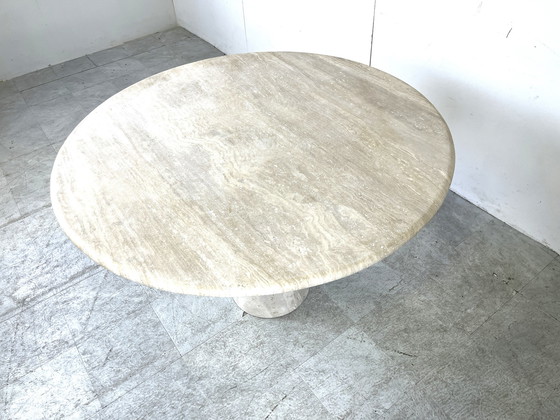 Image 1 of Vintage travertine dining table