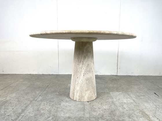 Image 1 of Vintage travertine dining table