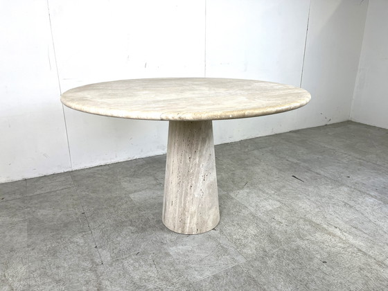 Image 1 of Vintage travertine dining table