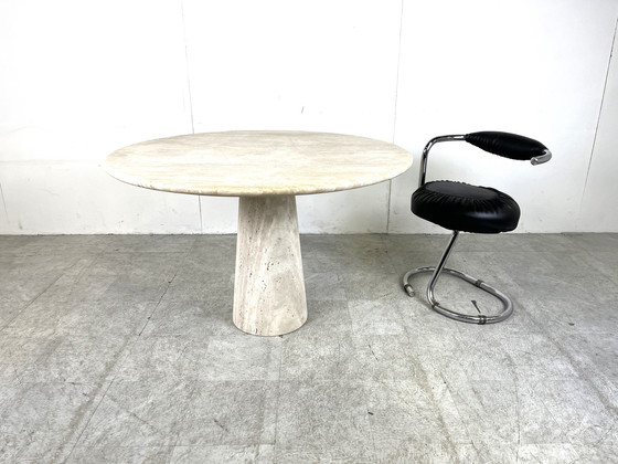 Image 1 of Vintage travertine dining table