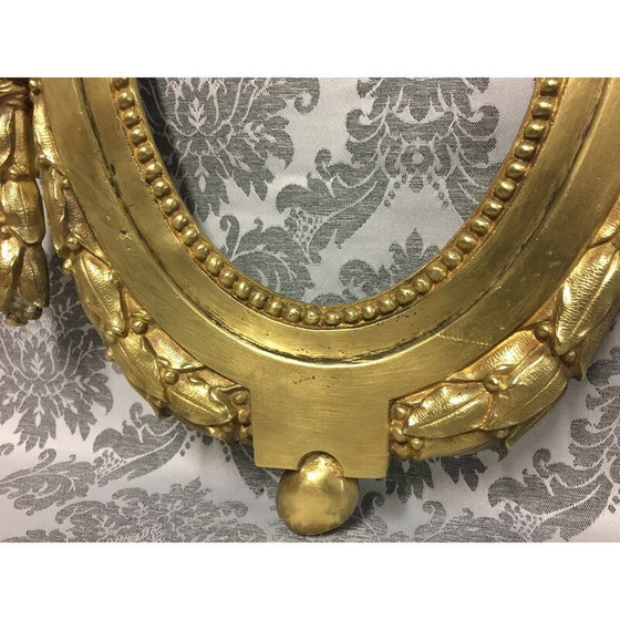Image 1 of Cornice ovale vintage in bronzo dorato massiccio