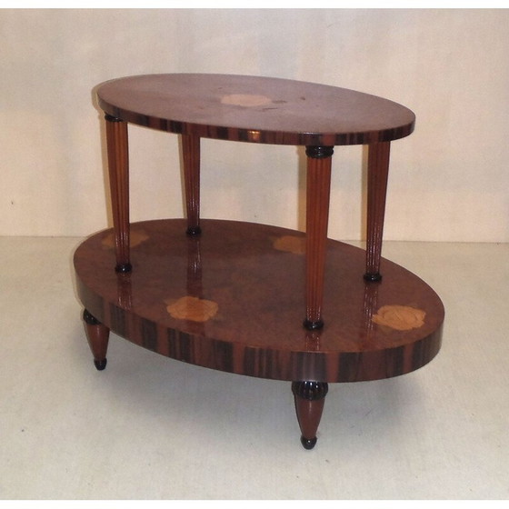 Image 1 of Vintage solid mahogany pedestal table, 1925
