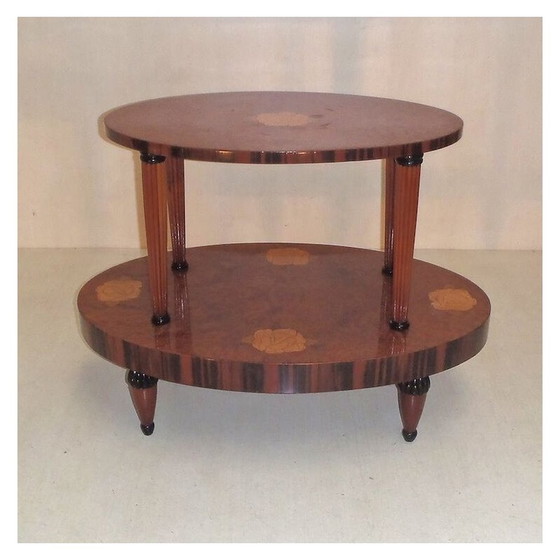 Image 1 of Vintage solid mahogany pedestal table, 1925