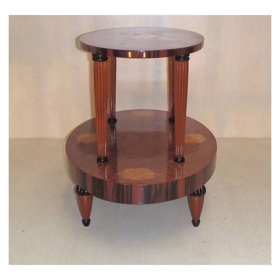 Image 1 of Vintage solid mahogany pedestal table, 1925