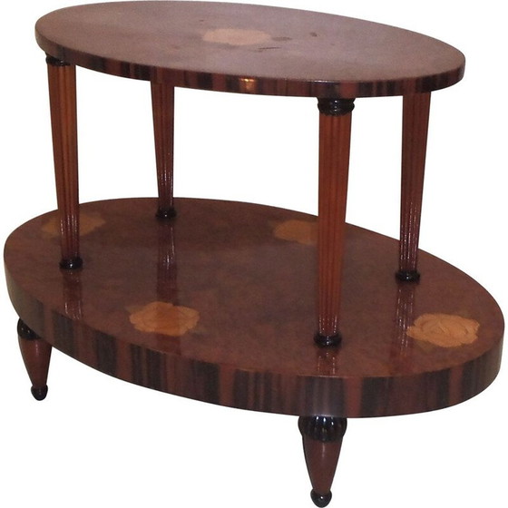 Image 1 of Vintage solid mahogany pedestal table, 1925
