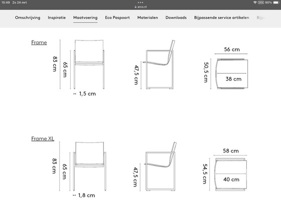 Image 1 of 4x Arco Frame chair