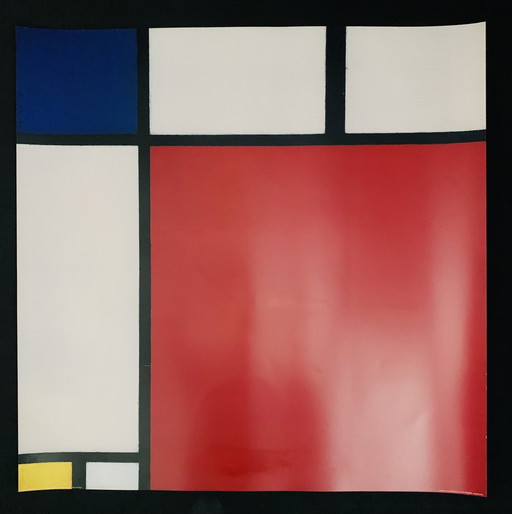Piet Mondrian, Color Lithograph, High Quality, Limited Edition: "Composition With Large Red Area, Yellow And Blue". Condition U
