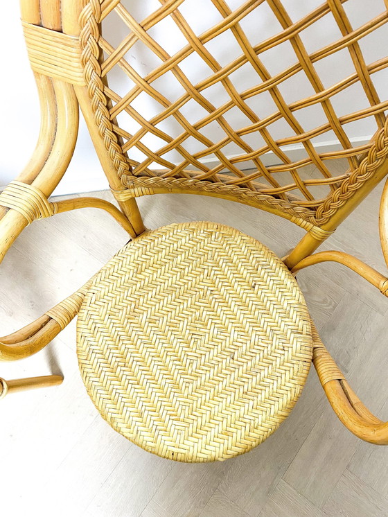 Image 1 of 4 X Rattan Chairs Dining Room Chairs