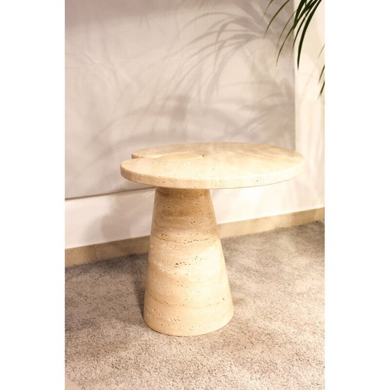 Image 1 of Vintage coffee table in white Carrara marble, Italy 1970
