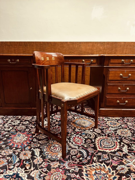 Image 1 of Globe Wernicke English Desk with Desk Chair