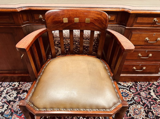 Image 1 of Globe Wernicke English Desk with Desk Chair